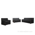 Set de sofa en cuir de salon moderne de style nordique